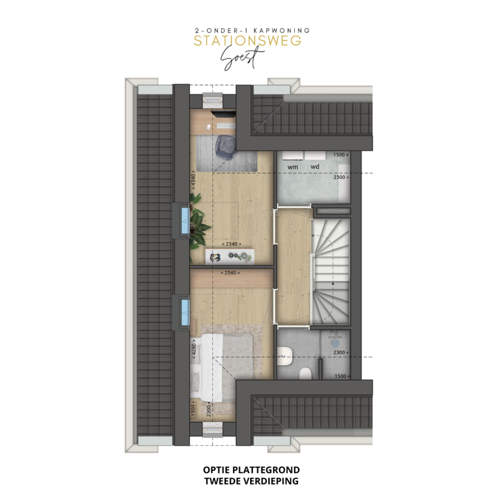 OPTIE 2 Tweede verdieping optietekening 2