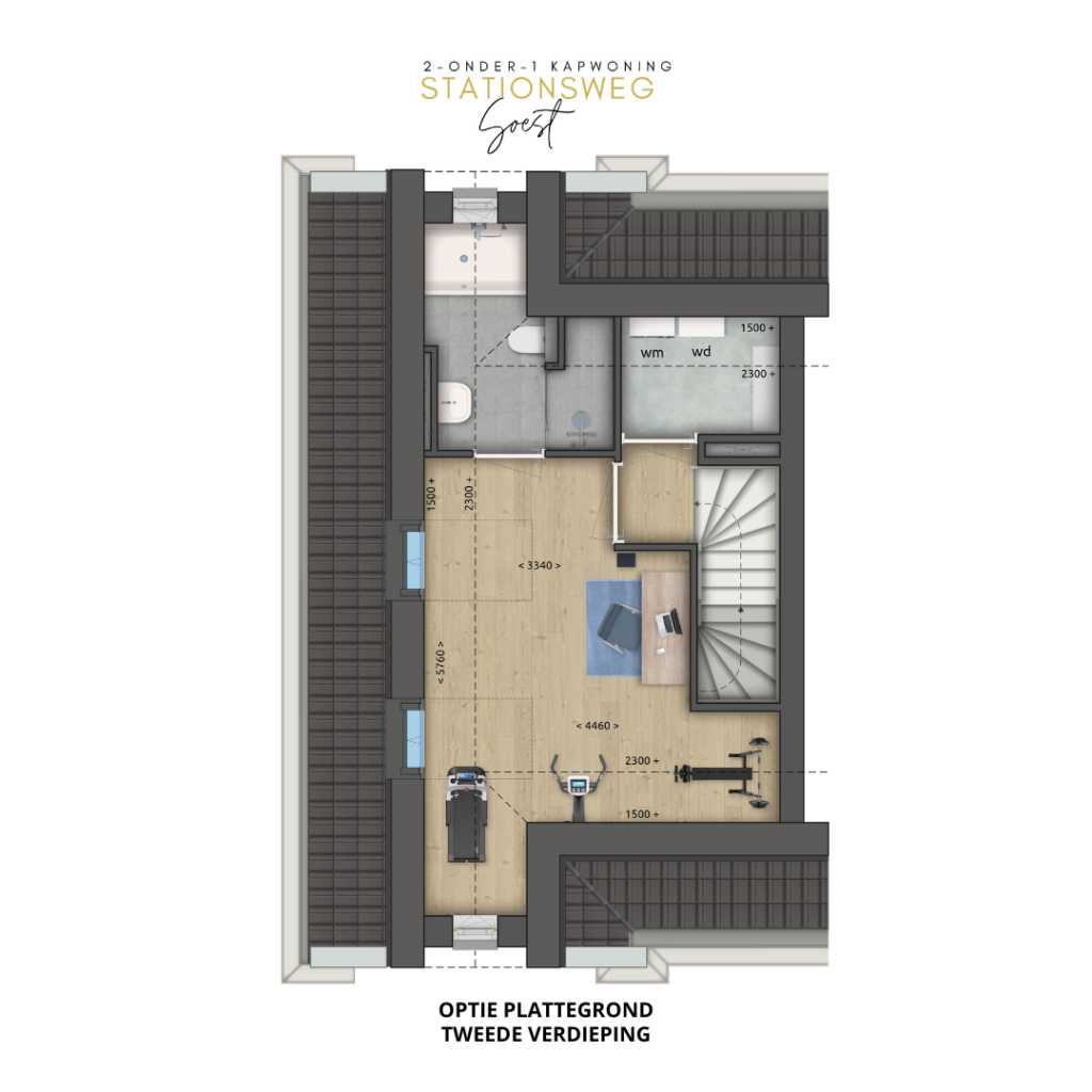 OTPIE 1 Tweede verdieping optietekening
